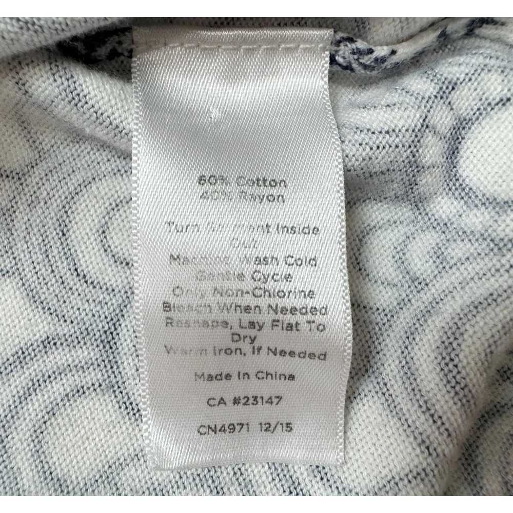 Talbots Women Cardigan Sweater Blue White Medium Business Casual Office Corporat
